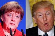Angela Merkel y Donald Trump.-FABRIZIO BENSCH