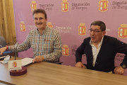 Ignacio Grajal y Jaime Martínez, alcalde de Estépar. ECB