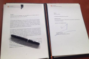 El decreto de convocatoria de la consulta, firmado por Artur Mas este sábado.-