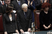 Mattarella, junto a la presidenta de la Cámara Baja, Laura Boldini.-Foto: EFE / GIUSEPPE LAMI