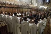 La iglesia del cenobio cisterciense se presenta como un imponente escenario para Las Huelgas Medieval.-Santi Otero