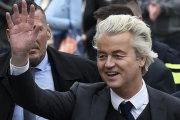 Wilders llega a un mitin en Heerlen.-AFP / JOHN THYS
