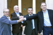 De izquierda a derecha, Nacho San Millán, GonzaloAntón, José Luis García y Miguel Ángel Benavente.-RAÚL G. OCHOA