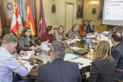 Los socios europeos que participan en el proyecto europeo Rural SMES celebraron ayer su primera reunión en el Palacio Provincial.-SANTI OTERO