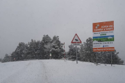 El Puerto de Santa Inés, en Soria, nevado esta mañana. @METEODURUELO