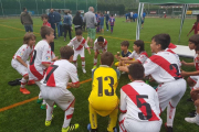 Los chicos del Rayo, en la entrega del trofeo Usansolo.-TWITTER/ RAYO VALLECANO