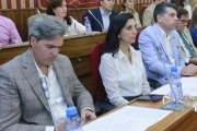 Los tres concejales de Ciudadanos durante un Pleno del Ayuntamiento.-RAÚL G. OCHOA