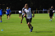 Leak, durante un entrenamiento con la camiseta del Burgos CF. ISRAEL L. MURILLO
