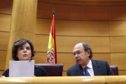 La vicepresidenta ha explicado en el Senado cómo se está desarrollando la aplicación del artículo 155.-ATLAS