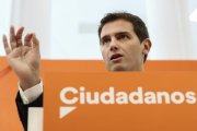 El presidente de Ciudadanos, Albert Rivera, durante una rueda de prensa.-MARISCAL (EFE)