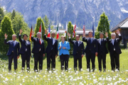Foto de familia de los mandatarios del G-7, en Elmau (Alemania).-Foto: Matthias Schrader / AP