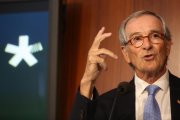 Xavier Trias, en rueda de prensa en el Ayuntamiento de Barcelona-RICARD CUGAT