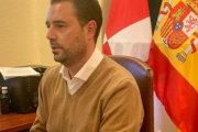 Daniel de la Rosa, ayer en plena videoconferencia. ECB