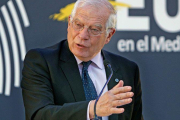 El ministro de Exteriores en funciones, Josep Borrell, en un acto en Alicante.-EFE / MORELL
