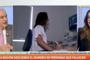 Imagen del diputado de Vox en el debate en la televisión Región de Murcia.-