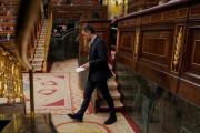 El presidente del Gobierno, Pedro Sánchez, en uno de los últimos plenos del pasado año-JOSE LUIS ROCA
