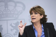 La ministra de Justicia en funciones, Dolores Delgado.-DAVID CASTRO