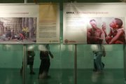 Dos de los paneles que forman la muestra organizada por Amycos.-RAÚL G. OCHOA