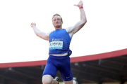 El atleta Greg Rutherford compitiendo en la Birmingham Diamond League el pasado domingo-MATTHEW CHILDS / REUTERS