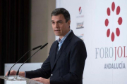 Pedro Sánchez, la semana pasada en Sevilla.-EL PERIÓDICO (EFE / BORJA PUIG)