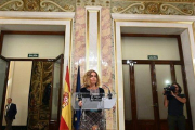 La presidenta del Congreso, Meritxell Batet, esta tarde en el Congreso de los Diputados.-EFE / FERNANDO VILLAR