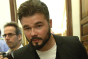 Gabriel Rufián, en los pasillos del Congreso.-DAVID CASTRO