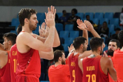 Pau Gasol, con otros jugadores de la Selección Española, en los JJOO del Río.-AFP / MARK RALSTON
