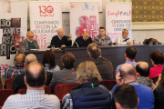 La sala Polisón del Teatro Principal acogió el acto organizado por el sindicato con motivo de su 130 aniversario.-ISRAEL L. MURILLO