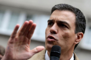 Pedro Sánchez, este jueves en Pontevedra.-REUTERS / MIGUEL VIDAL