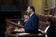 El ministro de Fomento, José Luis Ábalos, durante una intervención en el Congreso.-BALLESTEROS (EFE)