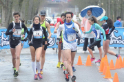 Guillermo Santidrián, Marina Peña y Mario Sillero -oro en sus categorías- en un momento de la cita-Israel L. Murillo