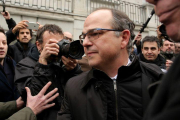 Jordi Turull, antes de entrar en el Supremo, este viernes.-JOSÉ LUIS ROCA