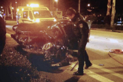 Imagen de uno de los vehículos implicados en el accidente.-ECB
