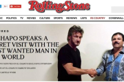 Imagen de la portada de la web de 'Rollin Stone' con la noticia de la entrevista entre Sean Penn y 'el Chapo' Guzmán.-