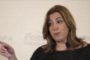Susana Díaz, en Sevilla.-EFE / JULIO MUÑOZ