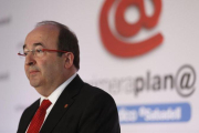 Miquel Iceta durante su intervención en los desayunos de Primera Plan@.-ALBERT BERTRAN
