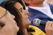 Conchita Martínez, en la rueda de prensa en la que anunció el equipo de la Davis para jugar ante la India.-EFE / SERGIO BARRENECHEA