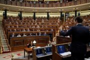 El Congreso durante la intervención de Pablo Casado en una sesión de control.-JUAN CARLOS HIDALGO (EFE)