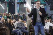 Pedro Sánchez en su intervención en el Hangar.-SANTI OTERO