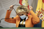 La consejera de Sanidad, Verónica Casado pidió perdón públicamente esta mañana en una comparecencia en Valladolid. ICAL