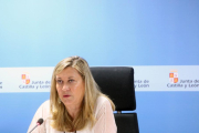 La consejera de Economía y Hacienda, Pilar del Olmo, presenta los datos de la contabilidad regional del segundo trimestre de 2016.-ICAL