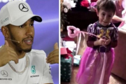Hamilton y su sobrino disfrazado de princesa.-EL PERIÓDICO
