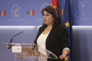 La vicesecretaria general del PSOE y portavoz del Grupo Socialista en el Congreso, Adriana Lastra.-DAVID CASTRO