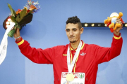 Ilias Fifa, cuando ganó el título europeo de 5.000.-AFP / KOEN VAN WEEL