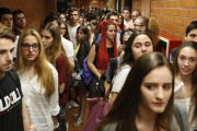 Facultat de Biologia de la UB durante la pasada selectividad.-JULIO CARBÓ