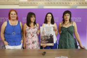 Beatriz Cantero, Inmaculada Sierra y Goretti Mahamud se encargaron de presentar la undécima edición del evento.-RAÚL G. OCHOA