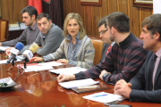 María Luisa Ortega (Junta), Javier García Bueno (Caja Rural), Julián Vesga (FEC) y Fernando Gómez (Ayuntamiento).-ISRAEL L. MURILLO