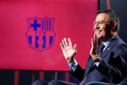 Josep Maria Bartomeu, en un momento de la entrevista en Barça TV.-VALENTÍ ENRICH