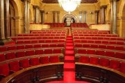 El hemiciclo del Parlament vacío.-EL PERIÓDICO