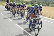 El Movistar Team fue el vencedor en la última crono por escuadras de la Vuelta a Burgos en 2011.-Ricardo Ordóñez